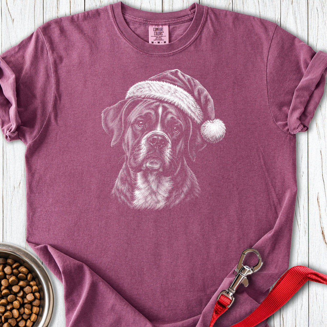 Boxer Christmas Premium Tee Berry