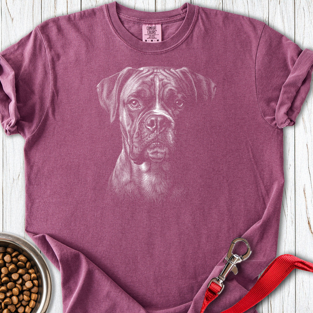 Boxer Engraved Premium Tee — Berry