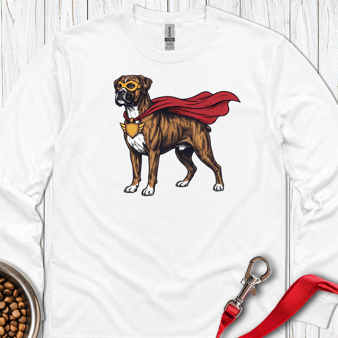 Boxer Superhero Long Sleeve White
