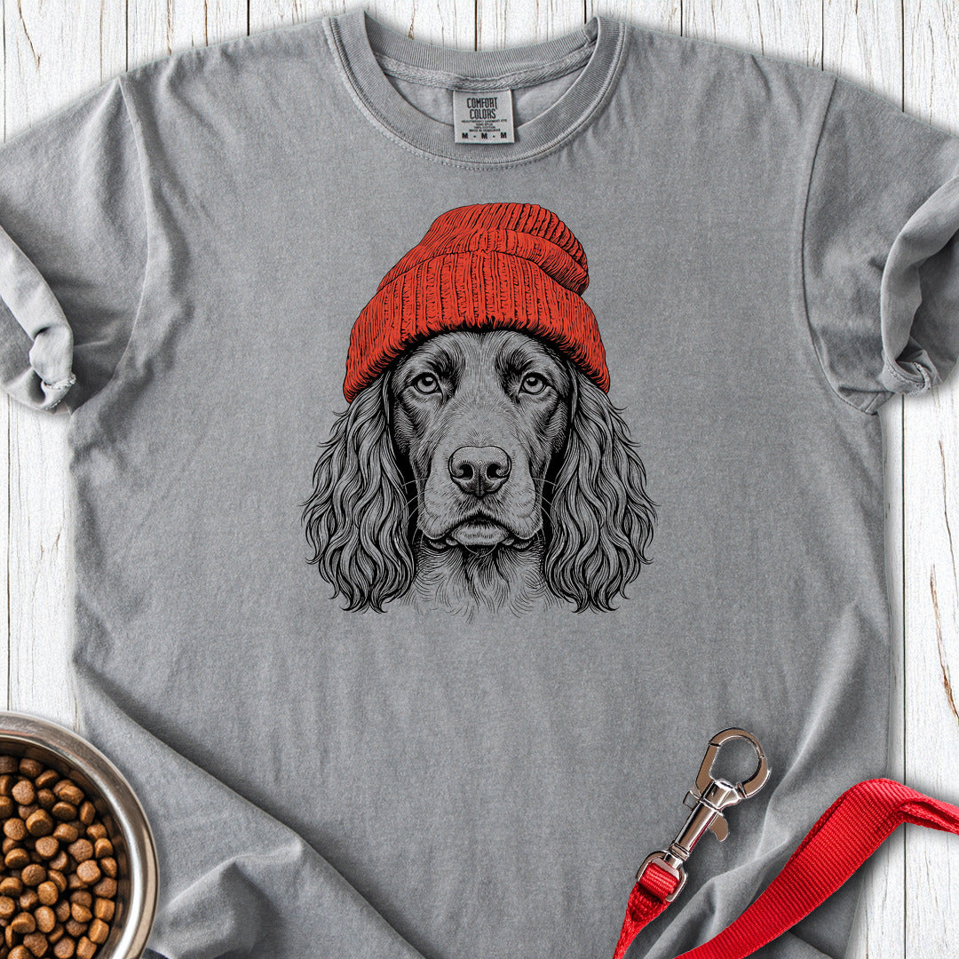 Boykin Spaniel Beanie Premium Tee — Grey