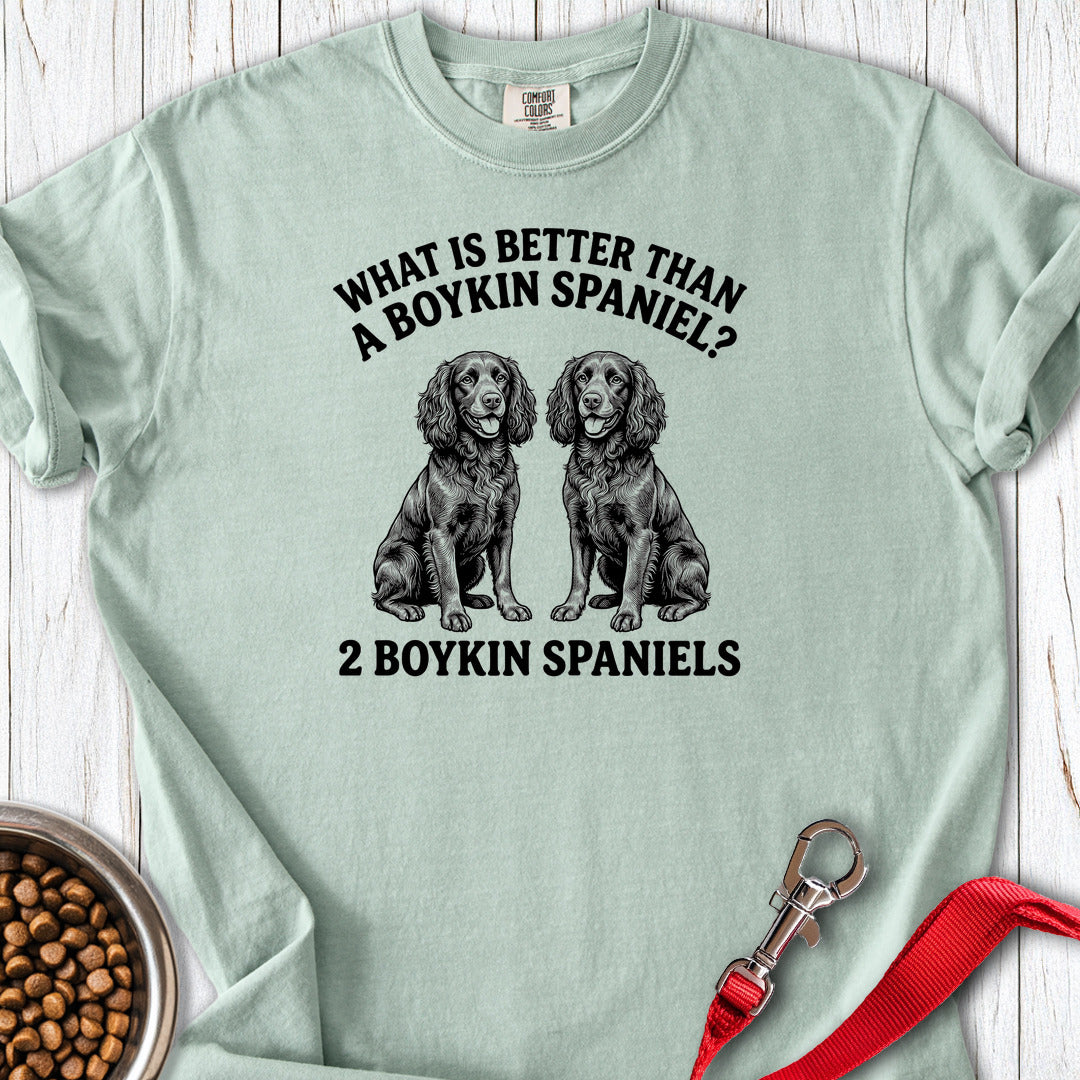 Boykin Spaniel What Is Better Than One Premium Tee — Bay
