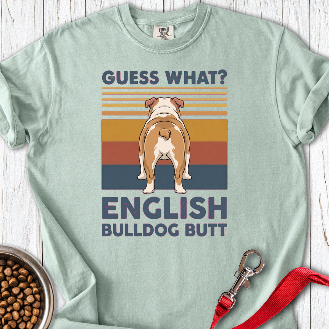 English Bulldog Butt Premium Tee Bay