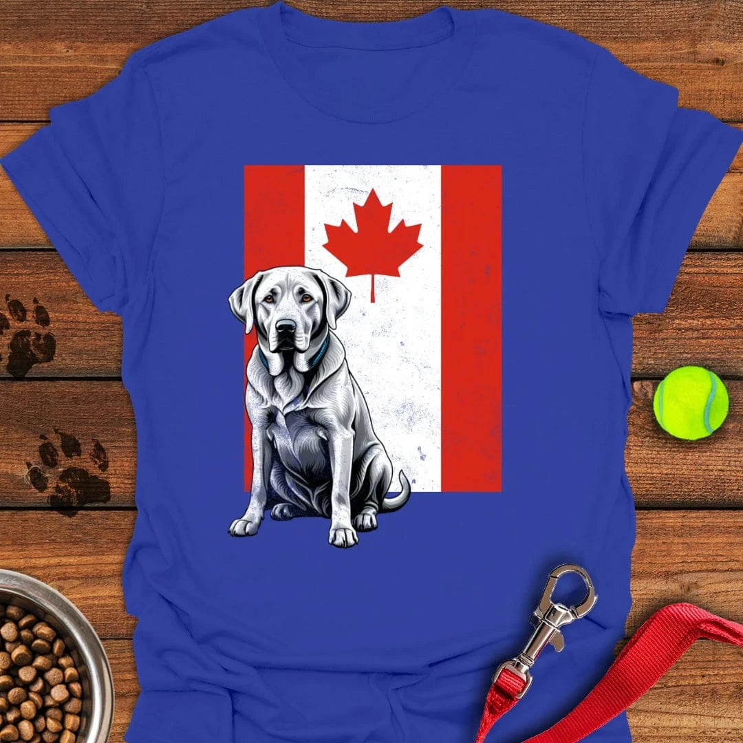 Silver Labrador Canada Flag T-Shirt Royal