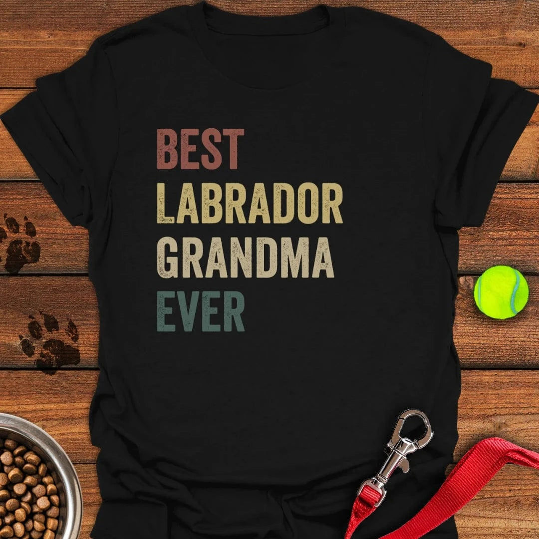 Best Labrador Grandma T-Shirt Black