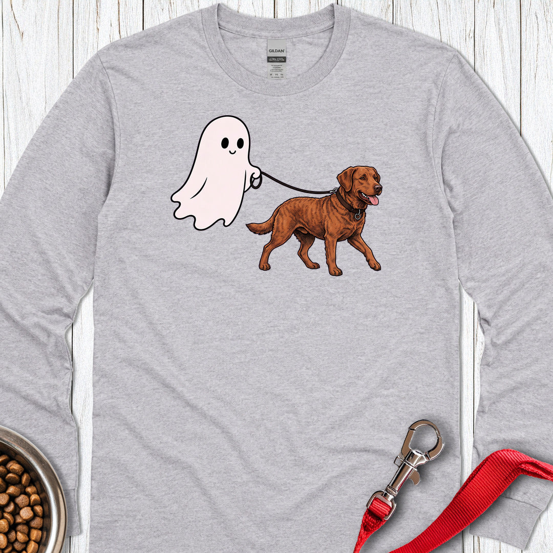 Chesapeake Bay Retriever Ghost Walk Long Sleeve — Sport Grey