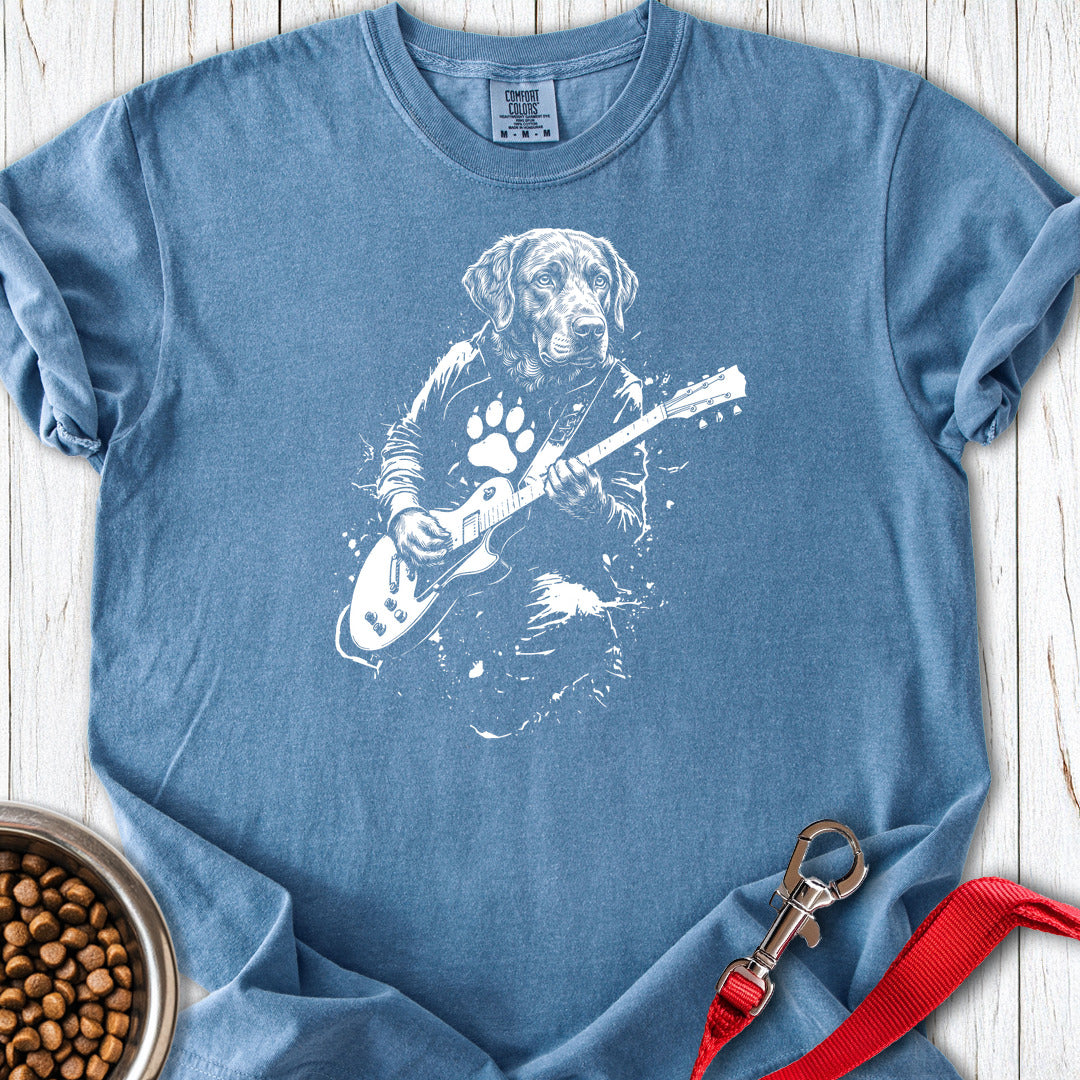 Chesapeake Bay Retriever Guitar Premium Tee — Blue Jean