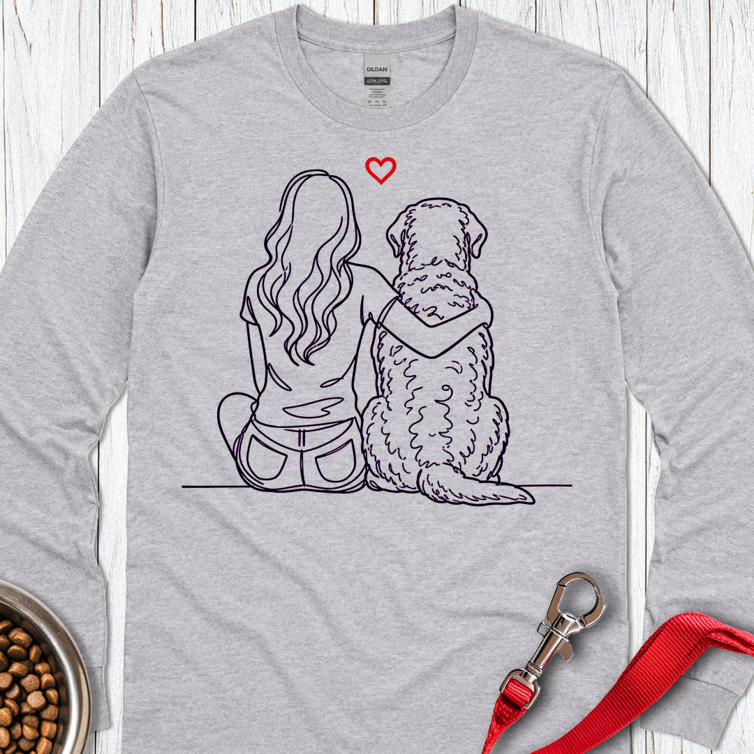 Chesapeake Bay Retriever Hug Long Sleeve — Sport Grey