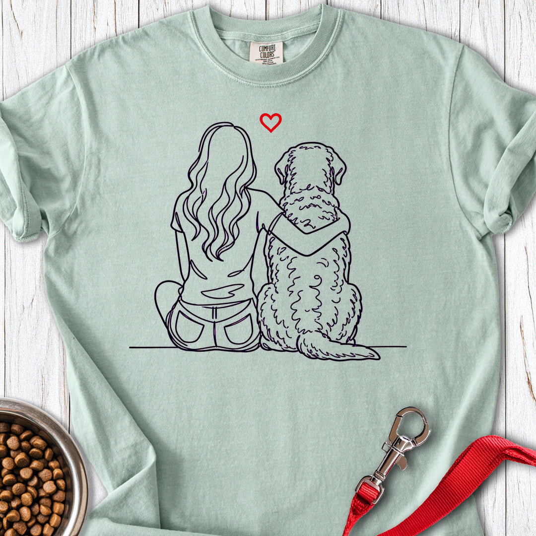 Chesapeake Bay Retriever Hug Premium Tee — Bay