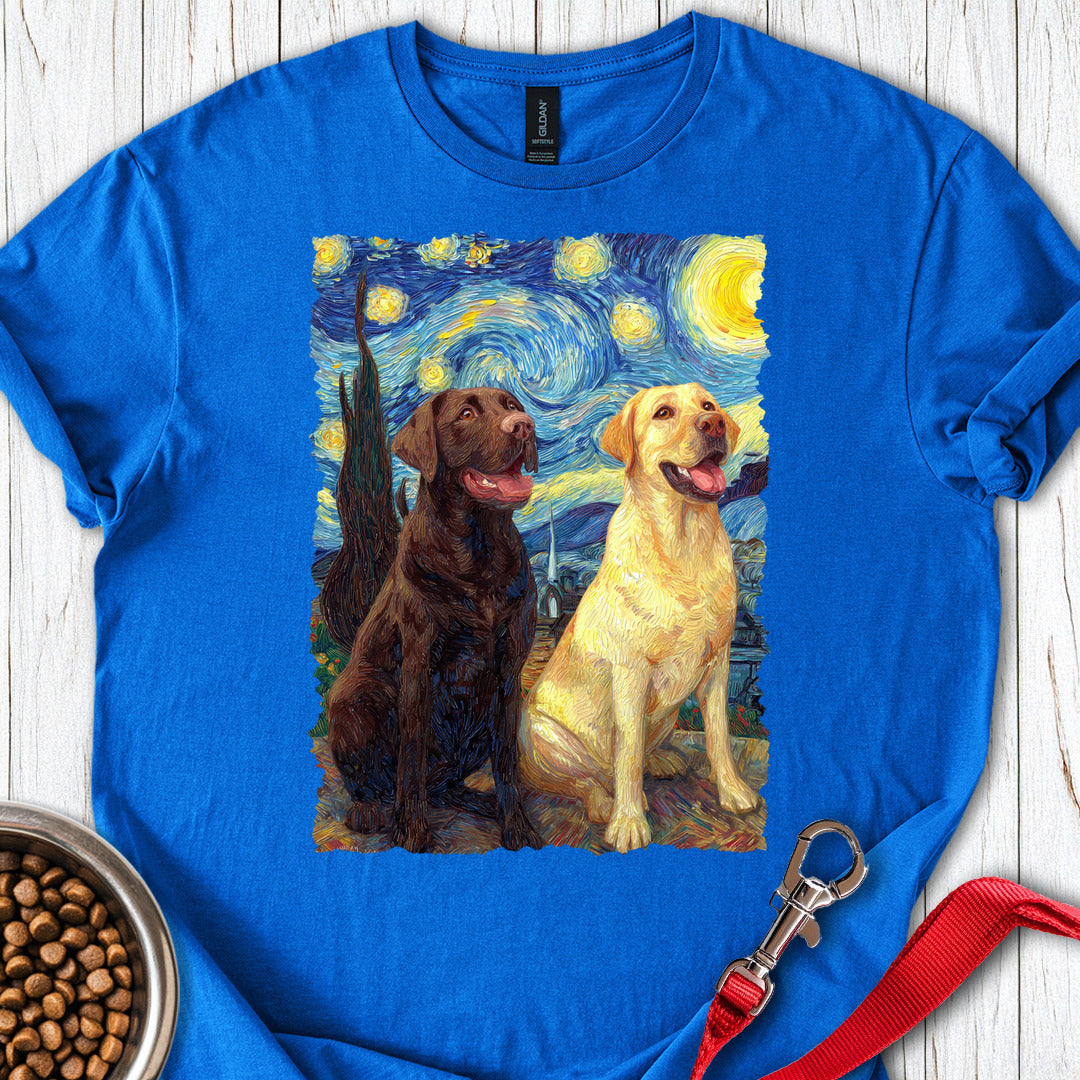 Chocolate & Yellow Labrador Starry Night Royal