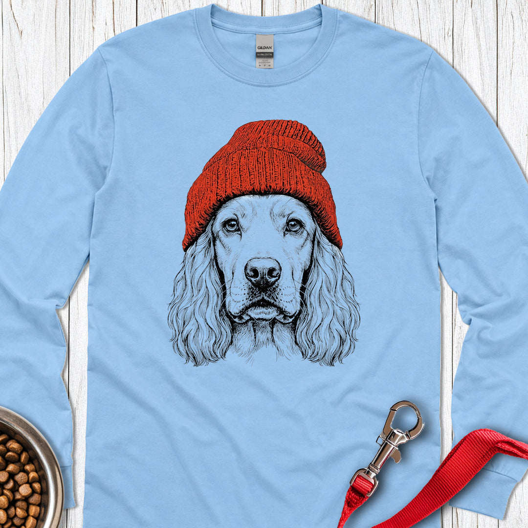 Cocker Beanie Long Sleeve — Carolina Blue