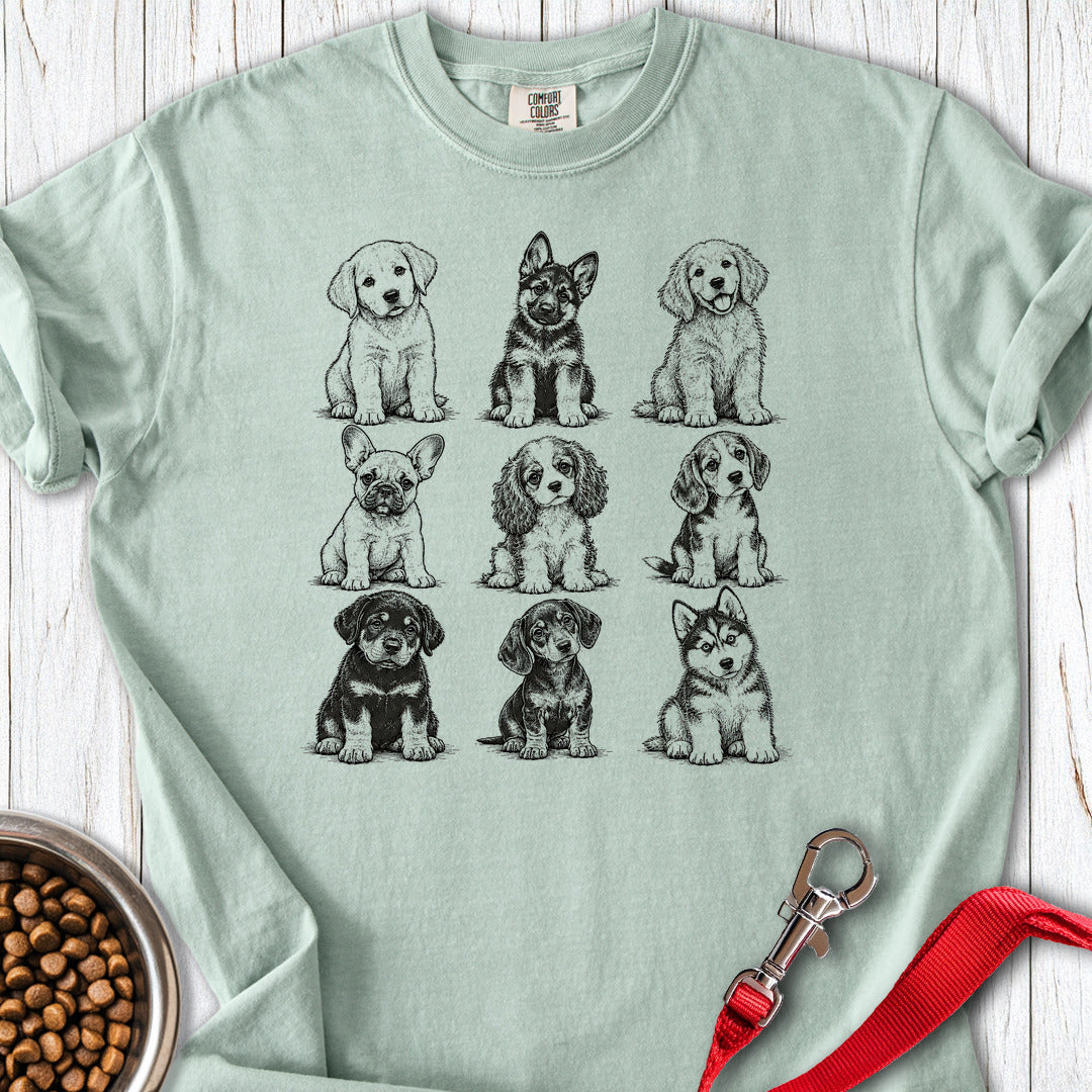 Cute Dog Puppies Premium Tee Bay