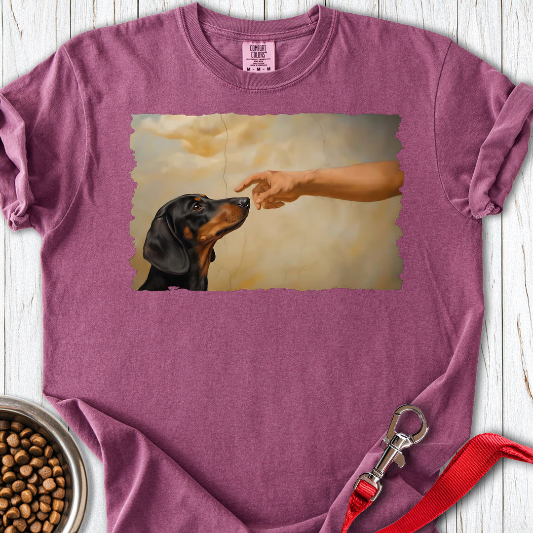 Dachshund Creation Black and Tan Premium Tee — Berry