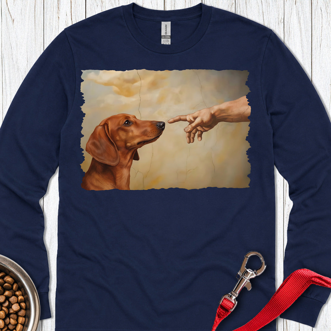 Dachshund Creation Red Long Sleeve β Navy