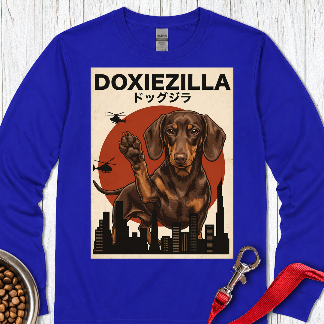 Dachshund Doxiezilla Chocolate Long Sleeve β Royal