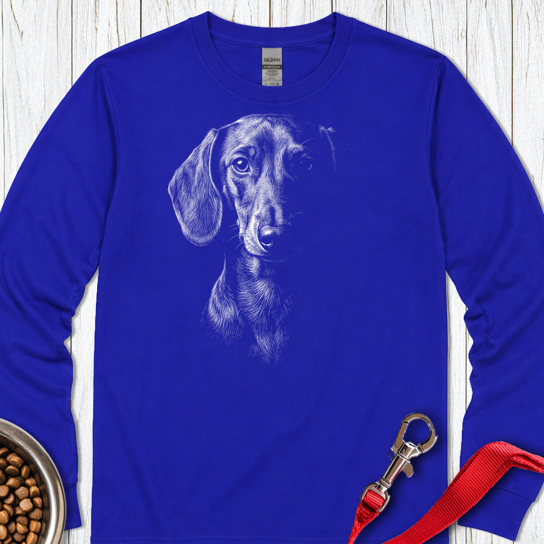 Dachshund Engraved Long Sleeve — Royal