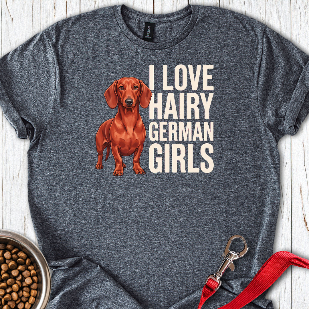 Dachshund Hairy German Girls Red β Dark Heather