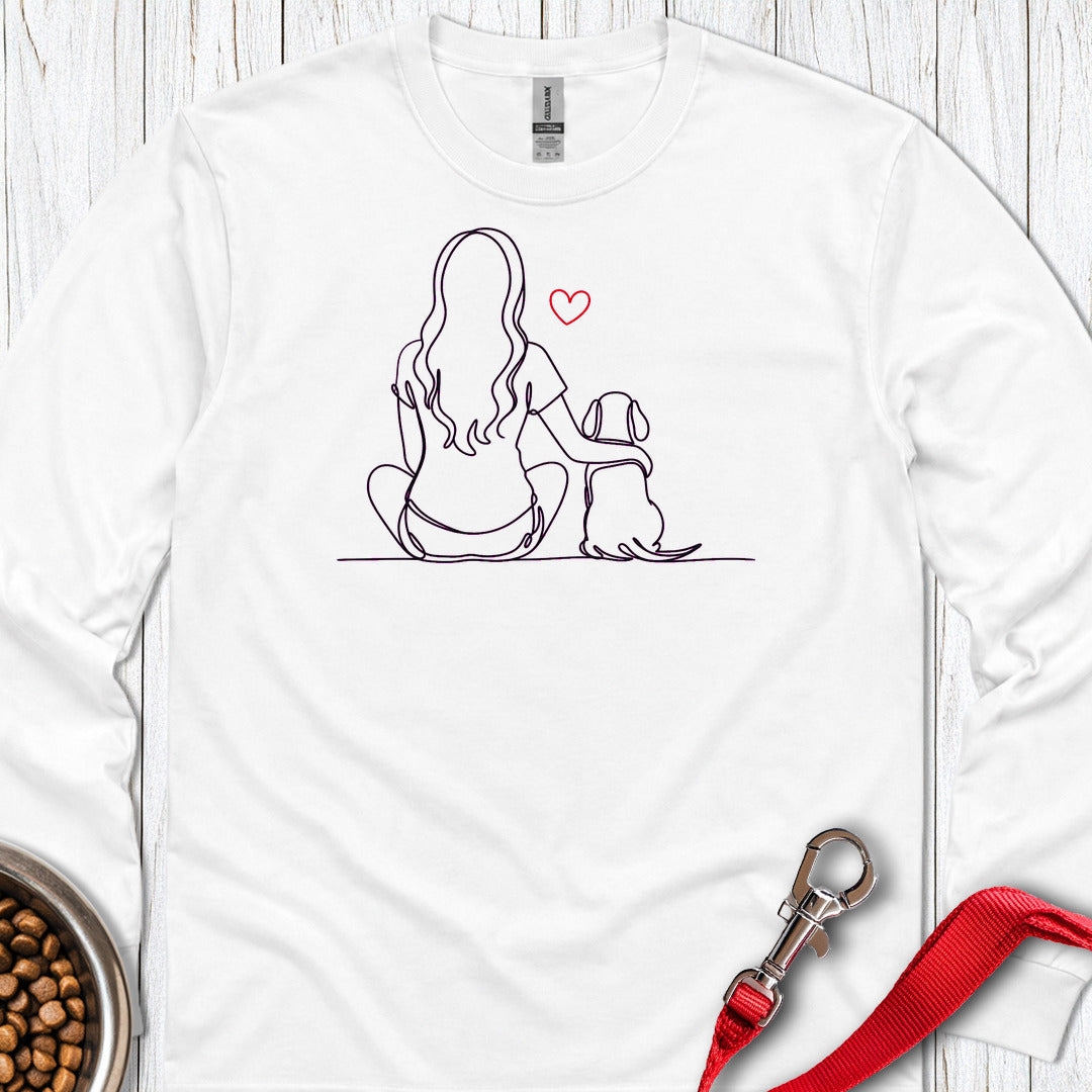 Dachshund Hug Long Sleeve β White