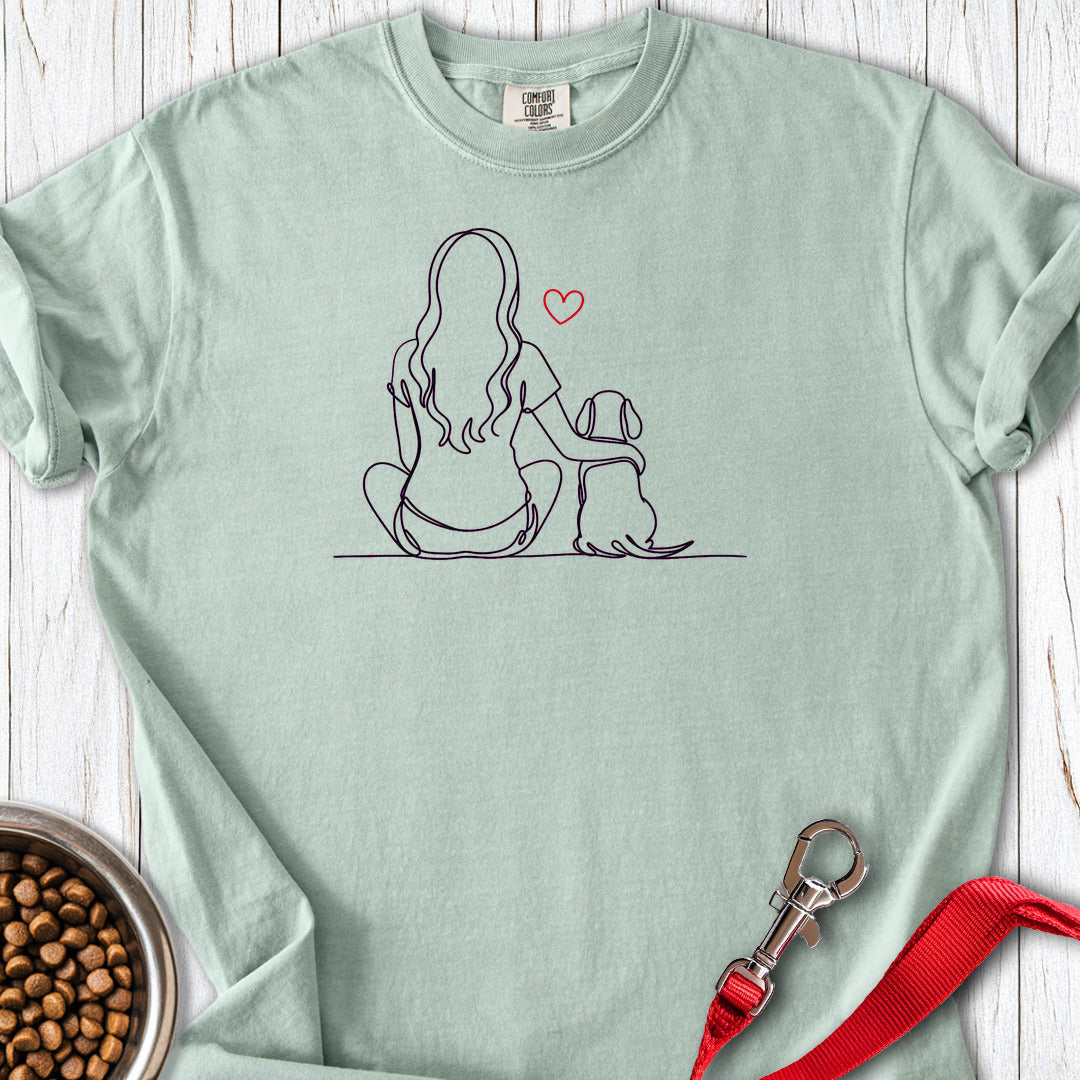 Dachshund Hug Premium Tee — Bay