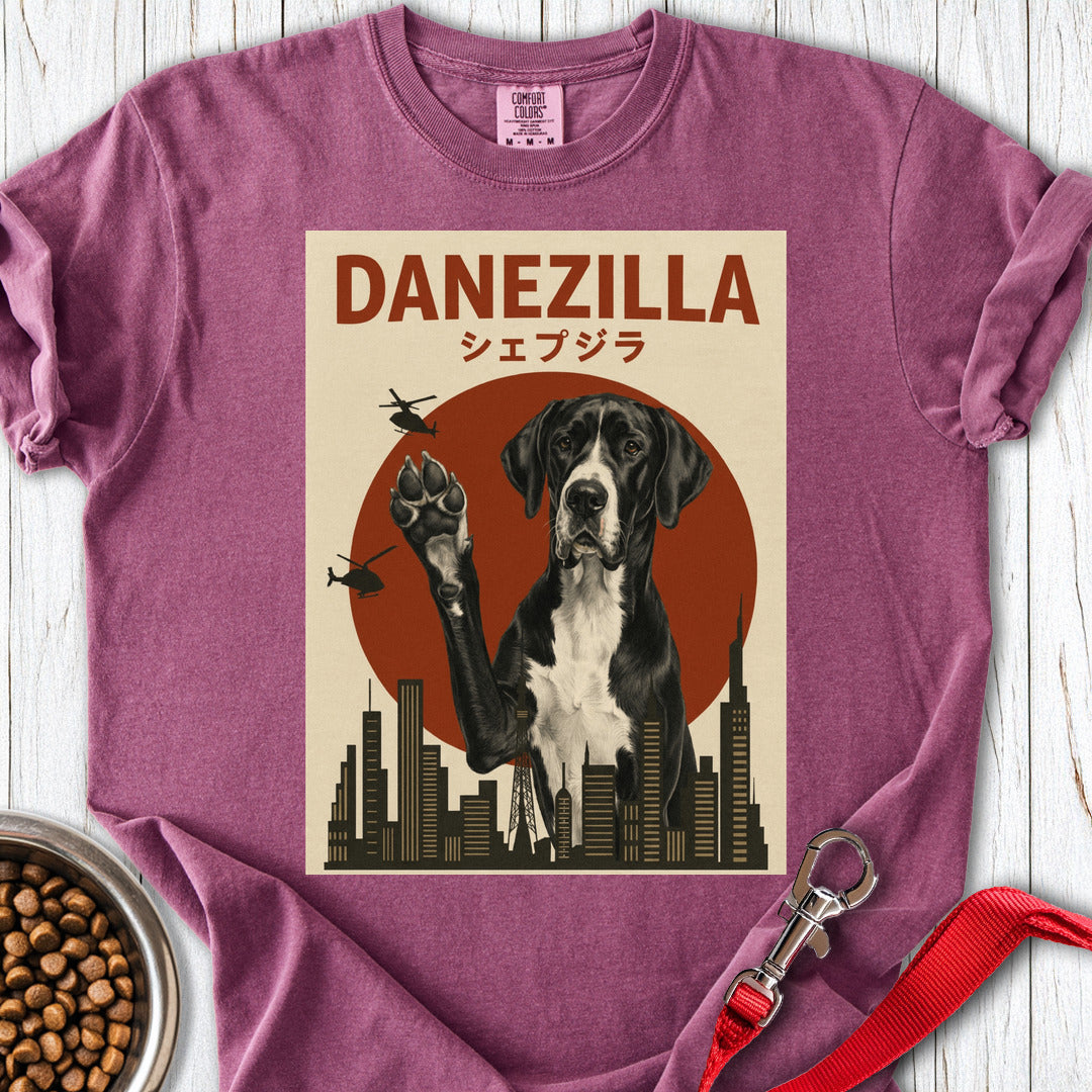 Danezilla Mantle Great Dane Premium Tee — Berry