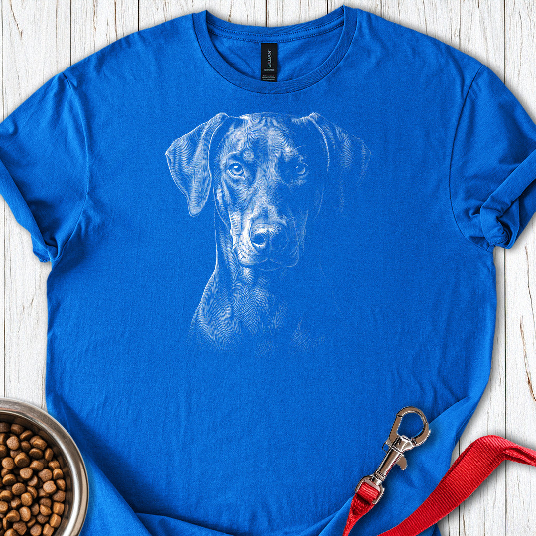 Doberman Natural Ears Engraved — Royal