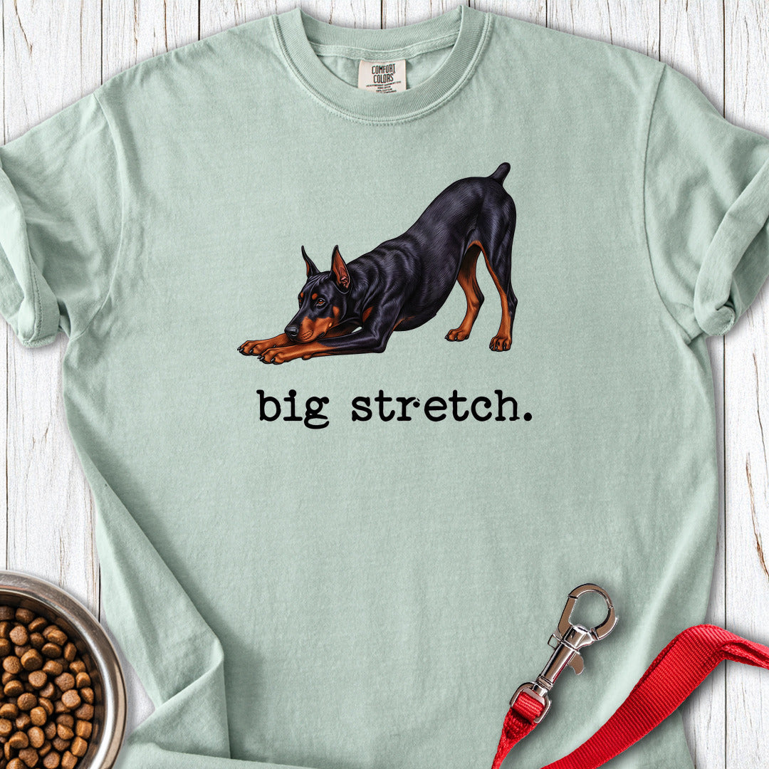 Doberman Pinscher Big Stretch Premium Tee — Bay
