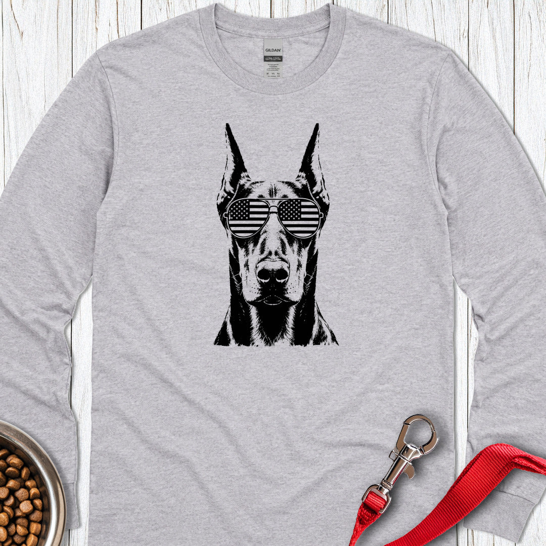 Doberman USA Long Sleeve — Sport Grey