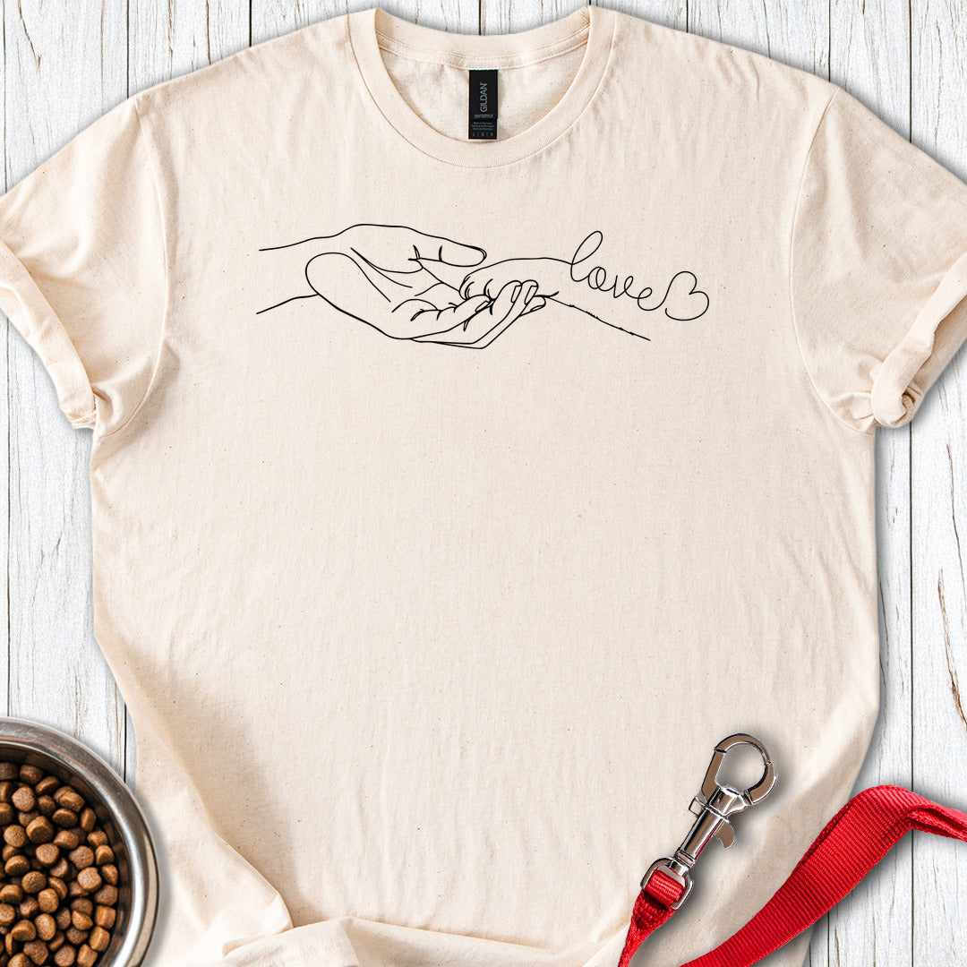Dog Paw Love Shirt Natural