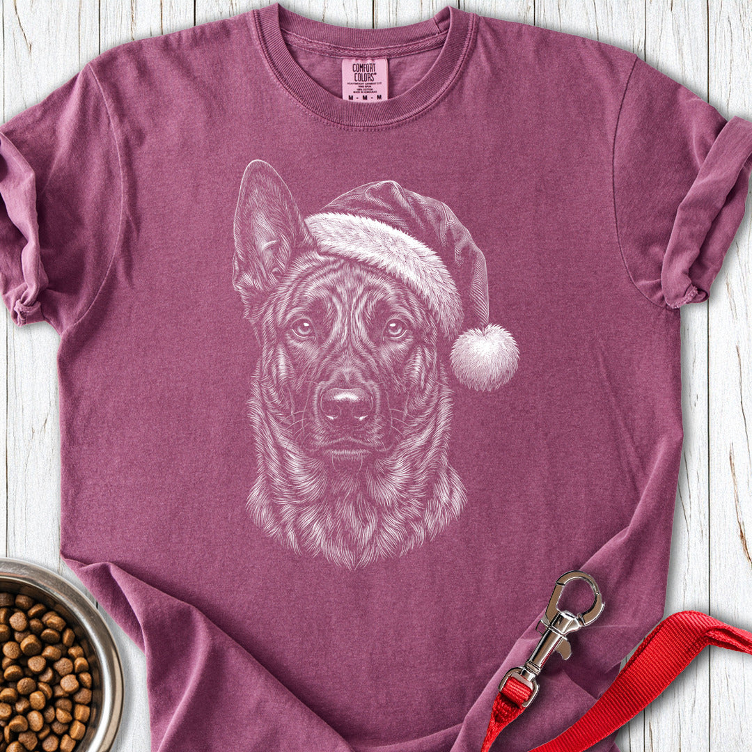 Dutch Shepherd Christmas Santa Hat Premium Tee Berry
