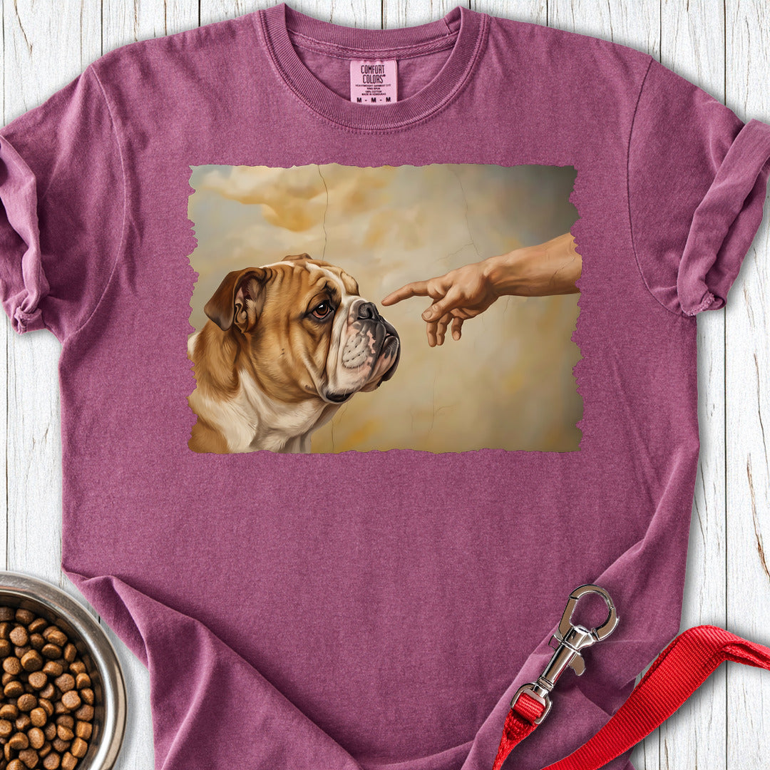 English Bulldog Creation Premium Tee Berry