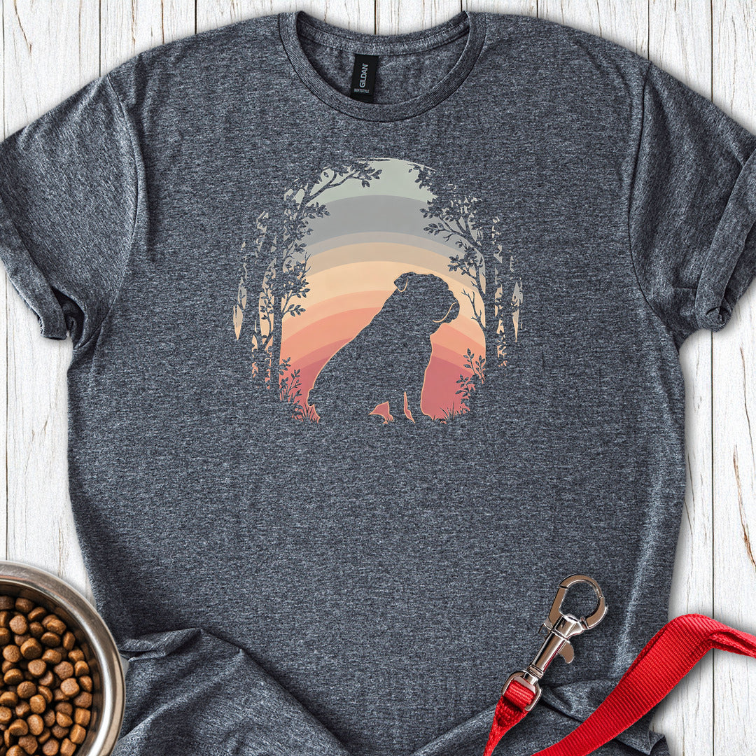 English Bulldog Forest Sunset Dark Heather