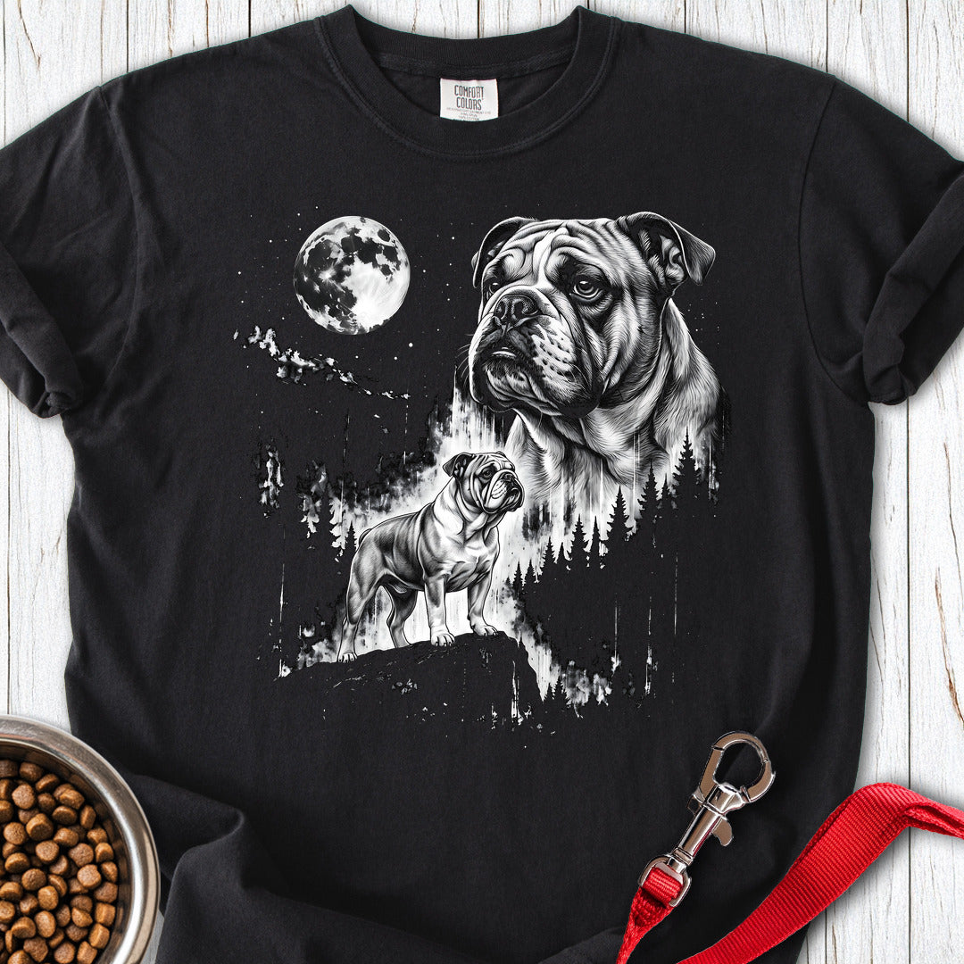 English Bulldog Moonlight Premium Tee Black