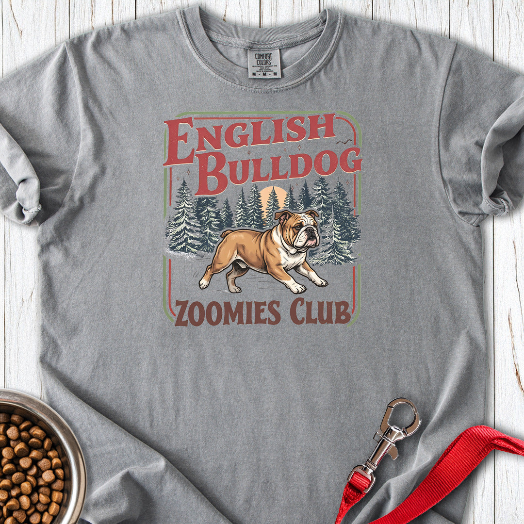 English Bulldog Zoomies Club Premium Tee Grey
