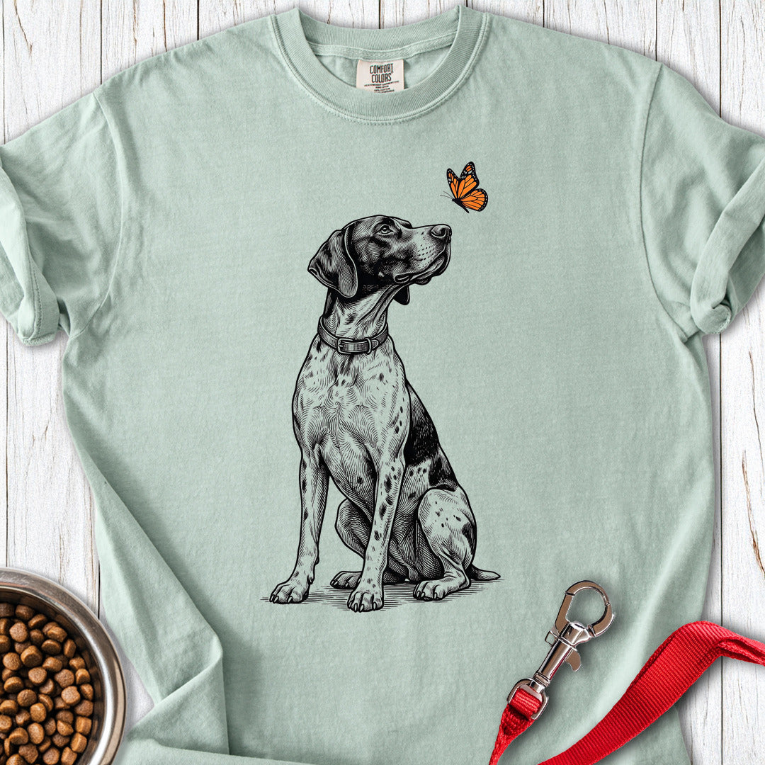 English Pointer Butterfly Premium Tee — Bay