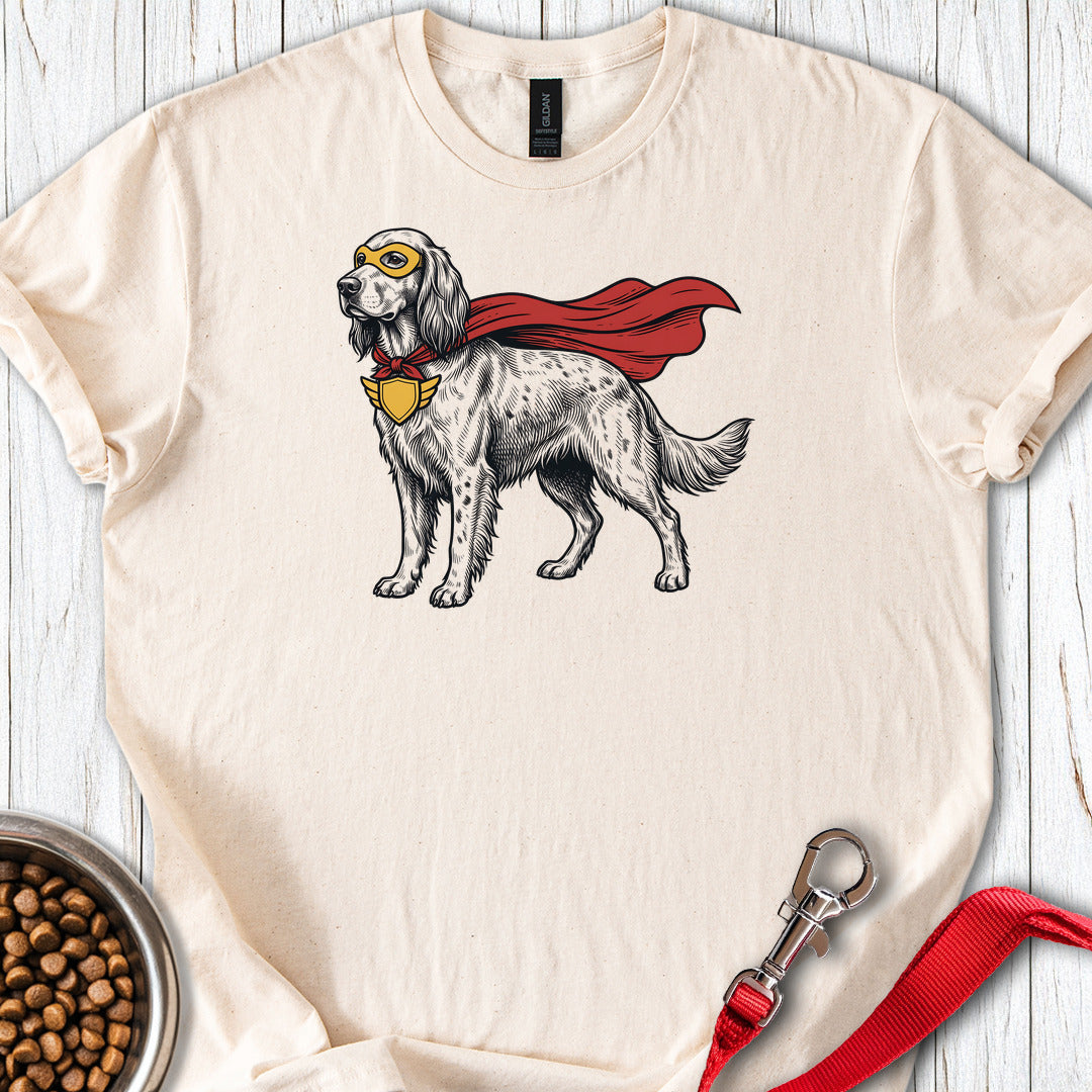 English Setter Superhero — Natural