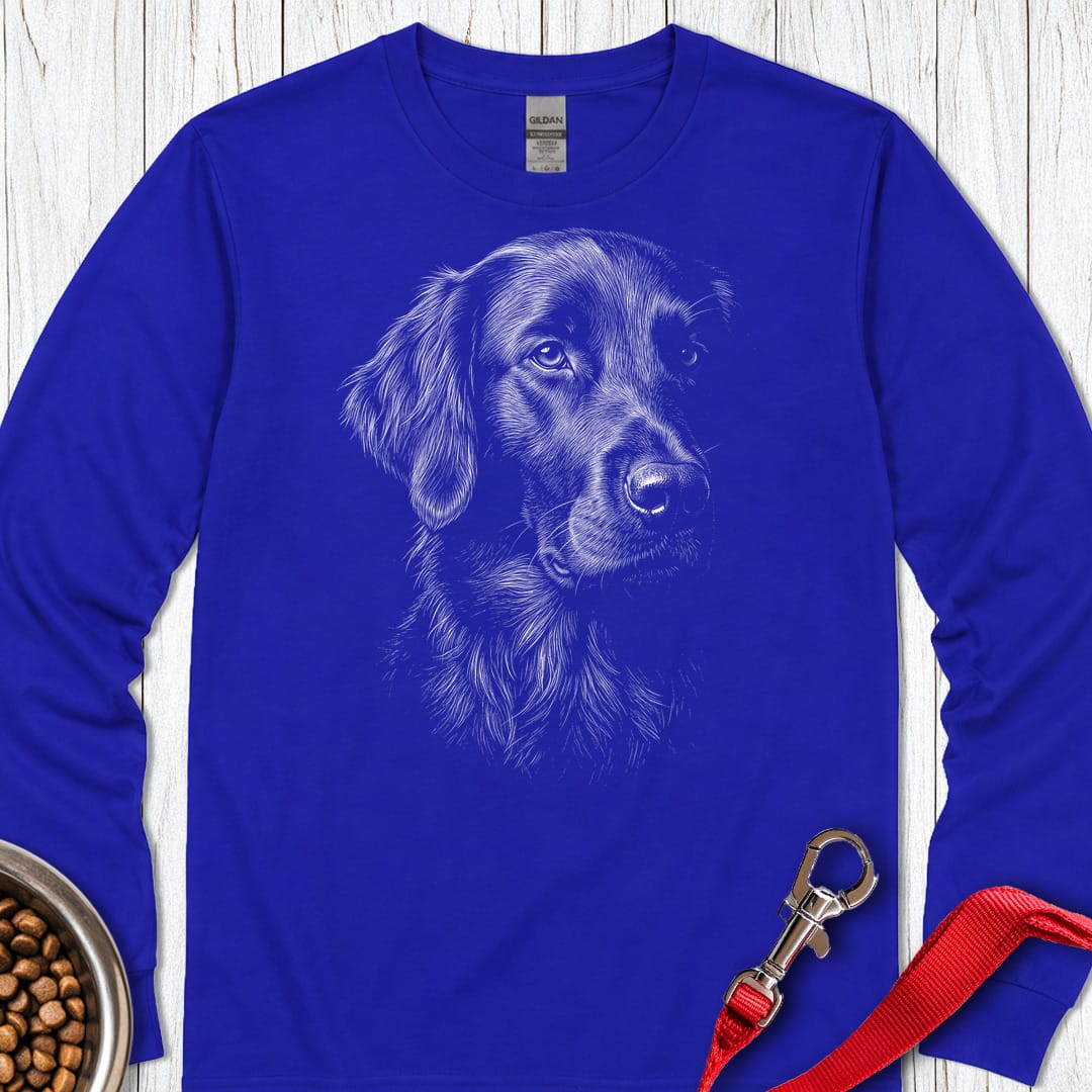 Flat Coated Retriever Engraved Long Sleeve Royal