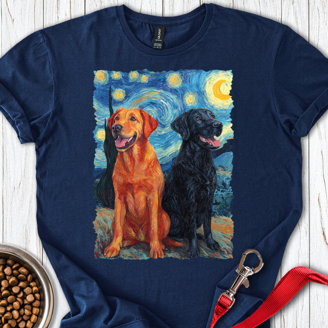 Fox Red & Black Lab Van Gogh Navy