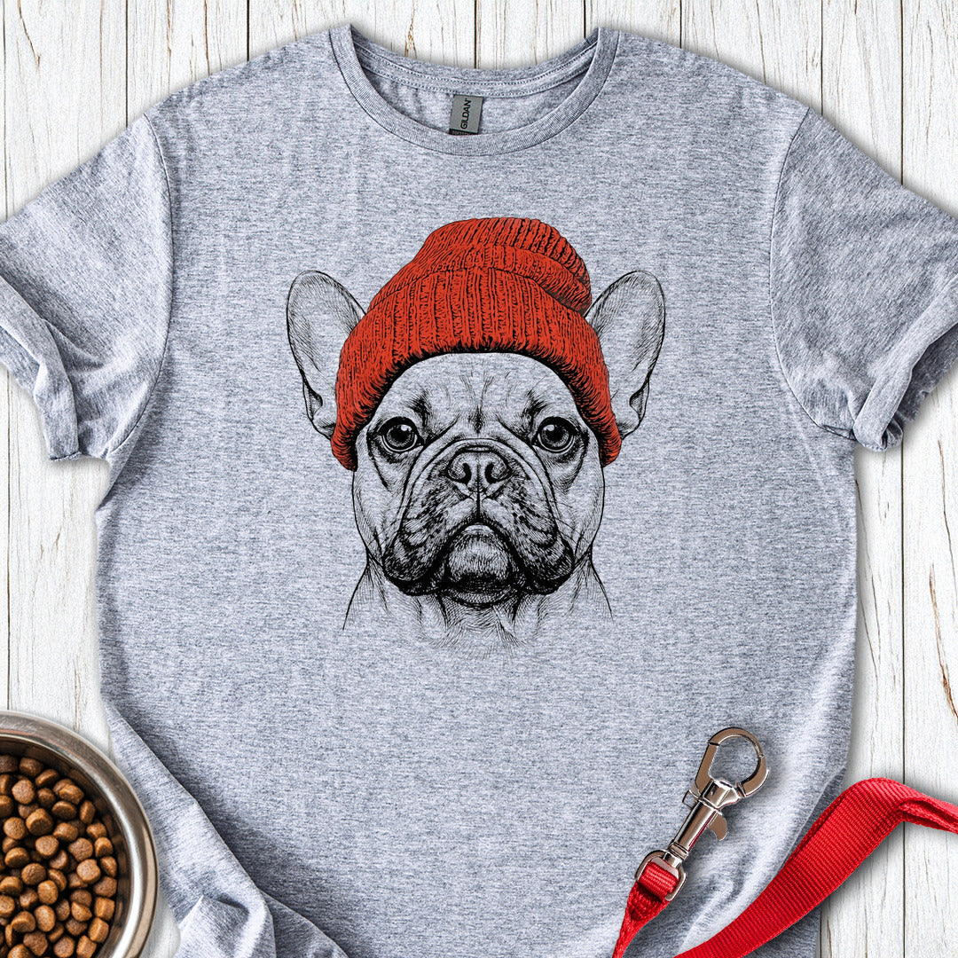 French Bulldog Beanie Sport Grey