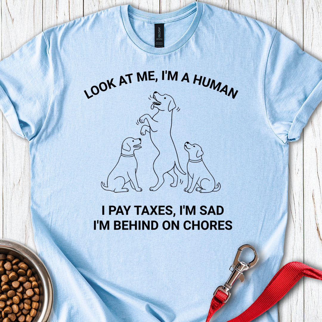 Funny Labrador Human Meme Light Blue