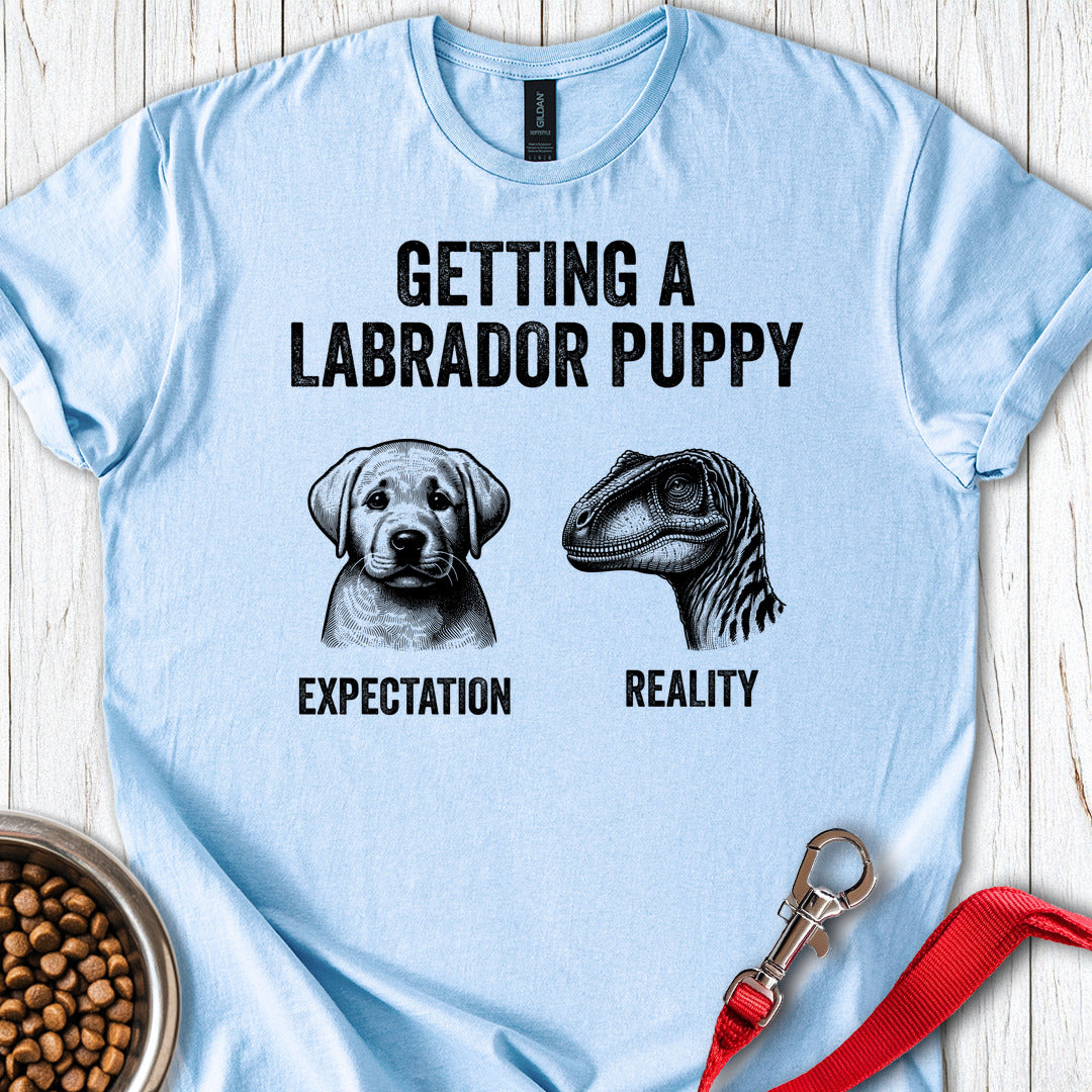 Funny Labrador Puppy Light Blue