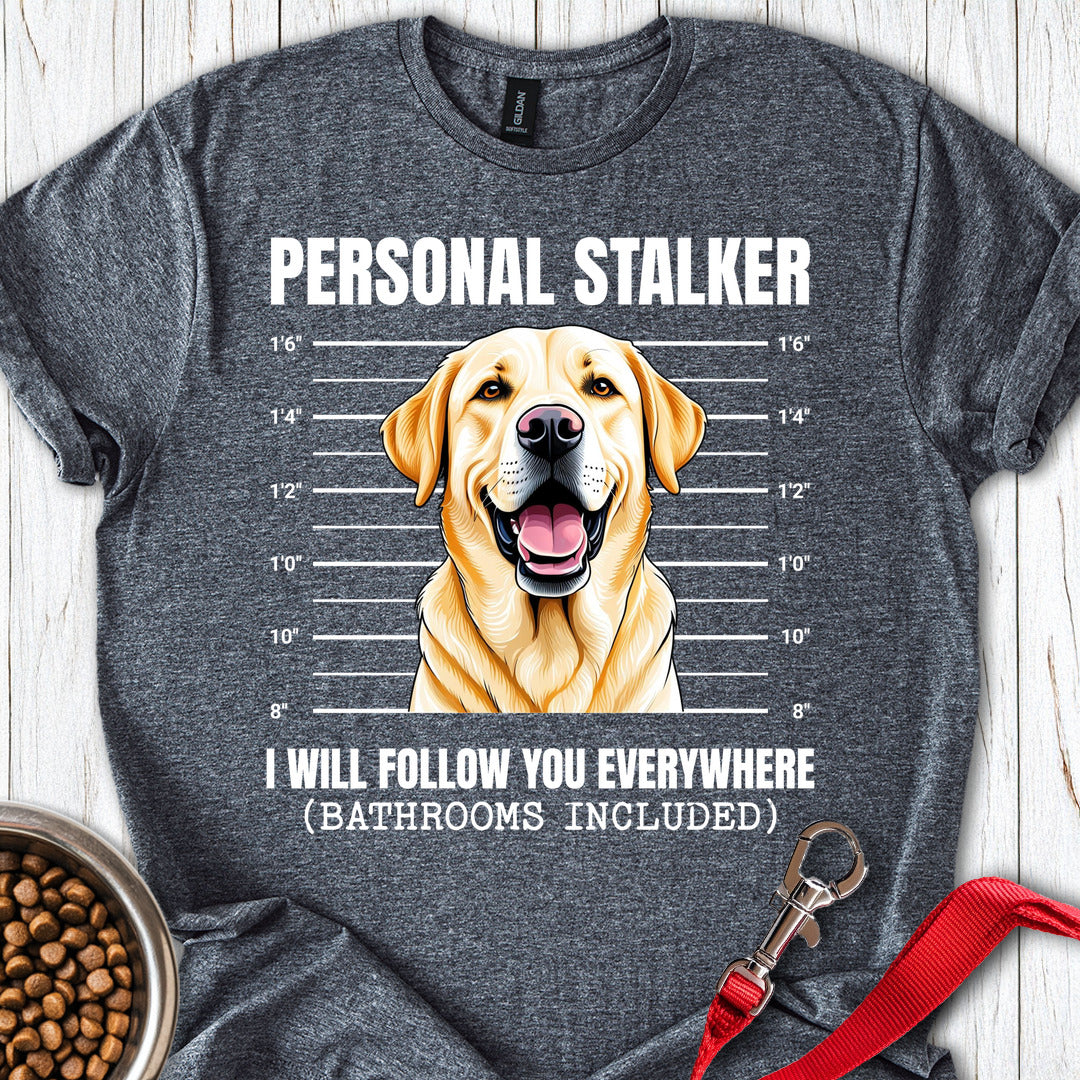 Funny Yellow Labrador Mugshot Dark Heather