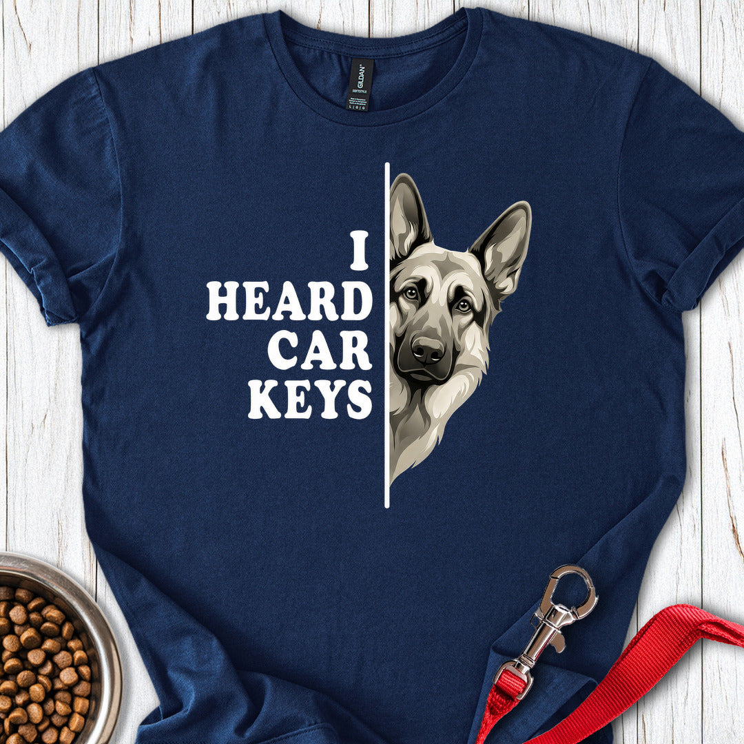 German Shepherd Car Keys Navy