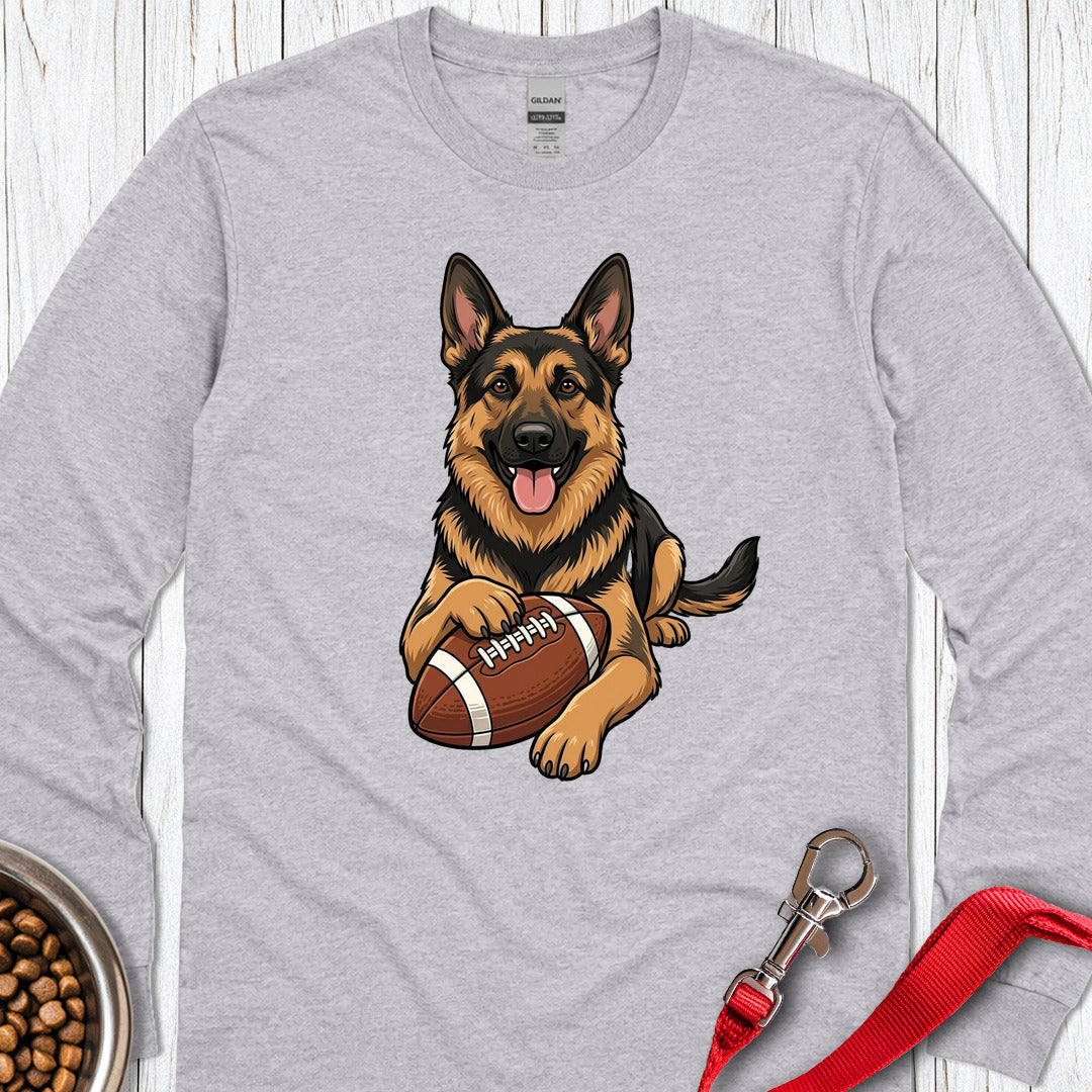 German Shepherd Football Long Sleeve β Sport Grey
