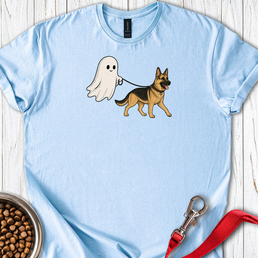 German Shepherd Ghost Halloween Light Blue