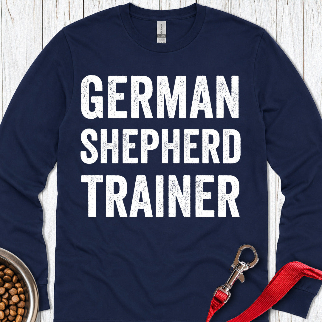 German Shepherd Trainer Long Sleeve — Navy