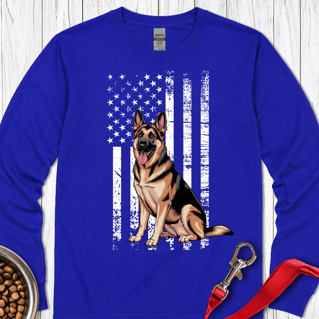 German Shepherd USA Long Sleeve — Royal