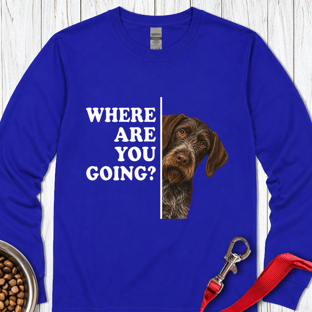 German Wirehaired Pointer Alert Long Sleeve — Royal