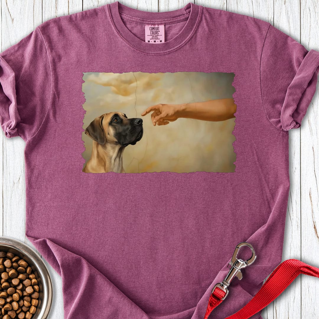 God Creates Fawn Great Dane Premium Tee Berry
