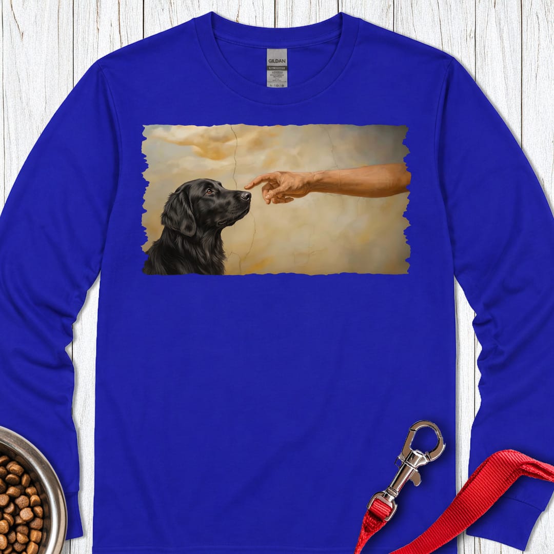 God Creates Flat-Coated Retriever Long Sleeve Royal