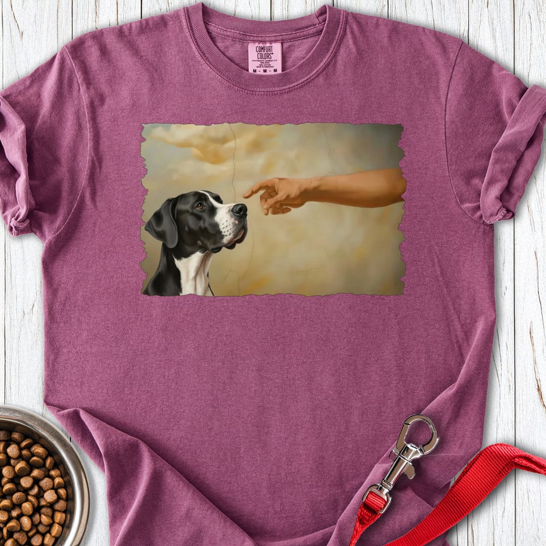 God Creates Mantle Great Dane Premium Tee Berry