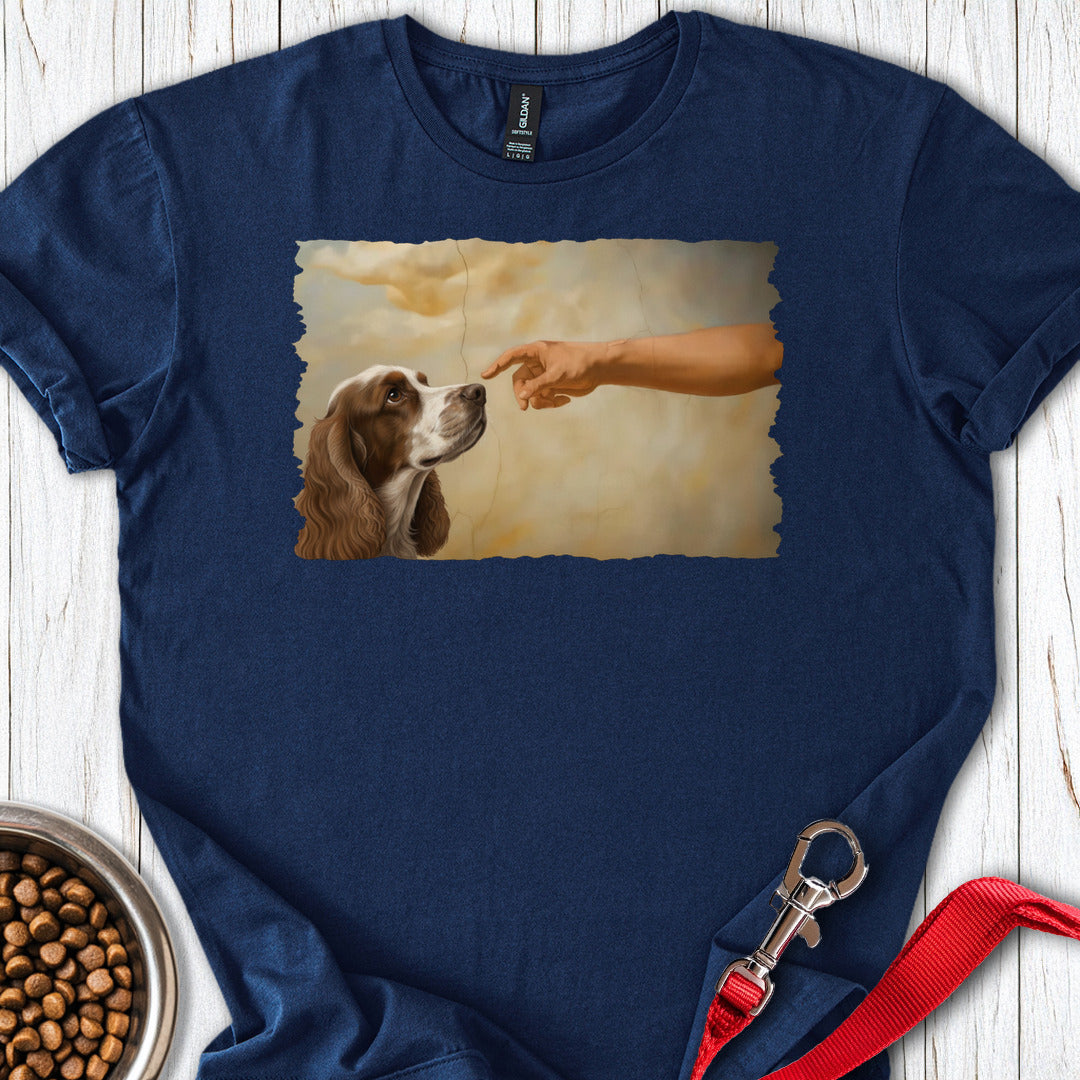God Creates Orange White Cocker Spaniel Navy